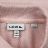 Age 16 Lacoste Polo Shirt - Large Pink Cotton