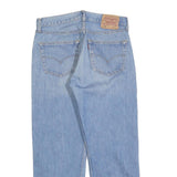 LEVI'S 501 Mens Jeans Blue Regular Straight Denim Light W32 L26 Button Closure