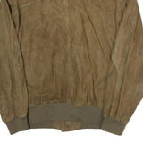 Mens Beige Button Jacket L Polyester Plain Casual Classic Button Closure