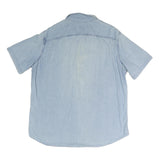 LEVI'S Mens Blue Light Wash Denim Short Sleeve Shirt XL Casual Cotton Blend