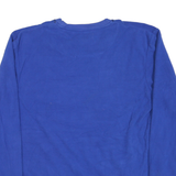 CHAPS Mens Blue Plain Jumper Crew Neck Basic Knit M Casual Polyester Blend