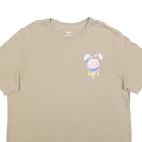 NIKE Mens Beige Graphic T-Shirt XL Short Sleeve Crew Neck Cotton Casual
