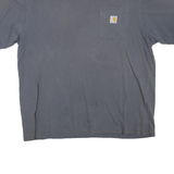 CARHARTT Mens Grey Pocket T-Shirt L Short Sleeve Crew Neck Workwear Casual