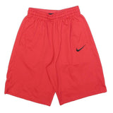 NIKE Mens Red Sports Casual Shorts S W25 Lightweight Polyester Athletic