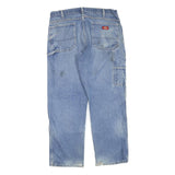 DICKIES Mens Jeans Blue Regular Straight Denim W36 L30 Workwear Durable