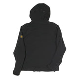 JACK WOLFSKIN Womens Black Outdoor Jacket UK 10 Polyester Blend Zip Hooded