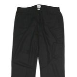CALVIN KLEIN Womens Cotton Blend Black Regular Straight Trousers W32 L27 Smart