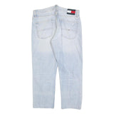 TOMMY HILFIGER Mens Regular Fit Straight Denim Light Blue W34 L27 Casual Button