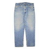 CARHARTT Mens Regular Fit Straight Blue Denim Jeans W42 L36 Zip Cotton Blend