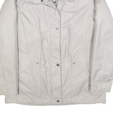 JACK WOLFSKIN Womens White Jacket L Polyester Blend Zip Outdoor Warm Winter