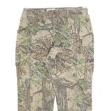 REDHEAD Mens Relaxed Cotton Blend Beige Camouflage Cargo Trousers W39 L30