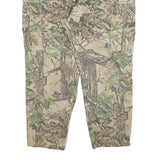 REDHEAD Mens Relaxed Cotton Blend Beige Camouflage Cargo Trousers W39 L30