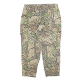 REDHEAD Mens Relaxed Cotton Blend Beige Camouflage Cargo Trousers W39 L30