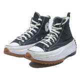 CONVERSE Run Star Hike Mens High Top Trainers Black & White Canvas UK 8.5 Chunky