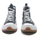 CONVERSE Run Star Hike Mens High Top Trainers Black & White Canvas UK 8.5 Chunky