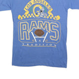 JOSTENS Mens Blue Los Angeles Rams Graphic T-Shirt S Short Sleeve Crew Neck NFL
