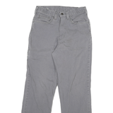 CARHARTT Mens Jeans Grey Relaxed Straight Denim Medium W26 L27 Workwear