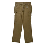 Carhartt Carpenter Trousers - 29W 32L Khaki Cotton