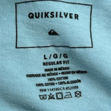 Quiksilver Long Sleeve T-Shirt - Large Blue Cotton