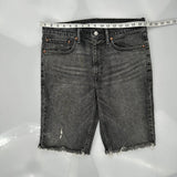 Levis Denim Shorts - 34W 11L Grey Cotton