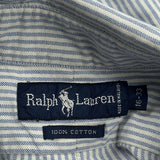 Ralph Lauren Striped Shirt - Large Blue Cotton