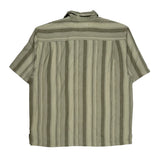 Jamaica Jaxx Striped Hawaiian Shirt - XL Beige Silk