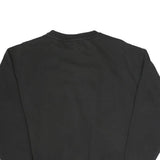 PUMA Womens Black Cotton Blend Crew Neck S Logo Sweatshirt Pullover Casual
