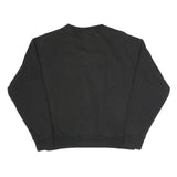 PUMA Womens Black Cotton Blend Crew Neck S Logo Sweatshirt Pullover Casual