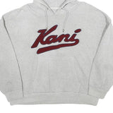 KARL KANI Womens Grey Hoodie M Kani Logo Pullover Cotton Blend Casual
