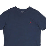 NAUTICA Mens Navy Blue Cotton T-Shirt M Short Sleeve Crew Neck Classic Fit