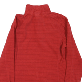 THE NORTH FACE Womens Red Polyester Blend Jacket M Half Zip Striped Outdoor