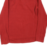 THE NORTH FACE Womens Red Polyester Blend Jacket M Half Zip Striped Outdoor