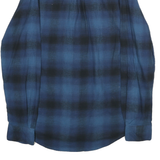 CHAPS Mens Blue & Black Check Shirt S Button Down Long Sleeve Casual