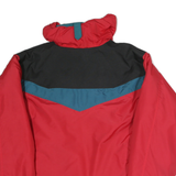 COLUMBIA Mens Red & Black Outdoor Jacket L Polyester Plain Zip Hooded
