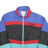 PENGUIN SPORT Mens Blue Red Black & Aqua Nylon Track Jacket M Lightweight Zip