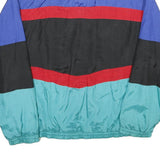PENGUIN SPORT Mens Blue Red Black & Aqua Nylon Track Jacket M Lightweight Zip
