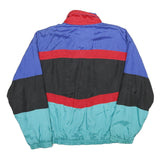 PENGUIN SPORT Mens Blue Red Black & Aqua Nylon Track Jacket M Lightweight Zip