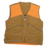 MOUNTAIN PRAIRIE Mens Brown & Orange Cotton Blend Jacket M Zip Plain Utility