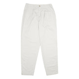 LEE Womens Cotton Blend White Classic Straight Trousers W30 L32 Zip Closure