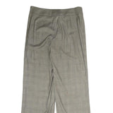 ARMANI COLLEZIONI Womens Cotton Blend Grey Regular Straight Trousers W32 L35