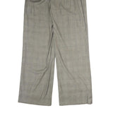 ARMANI COLLEZIONI Womens Cotton Blend Grey Regular Straight Trousers W32 L35