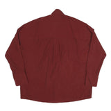 ZARA Womens Maroon Basic Long Sleeve V-Neck Top XS Lightweight