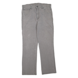 DICKIES Mens Regular Fit Grey Cotton Blend Denim W36 L30 Workwear Zip Jeans