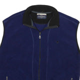 CHAMPION Mens Blue Black Zip Jacket L Polyester Blend Plain Casual Lightweight