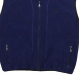 CHAMPION Mens Blue Black Zip Jacket L Polyester Blend Plain Casual Lightweight