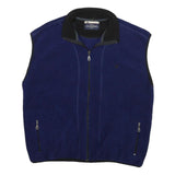 CHAMPION Mens Blue Black Zip Jacket L Polyester Blend Plain Casual Lightweight