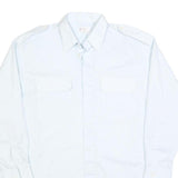 SWISS AIR Mens White Shirt L Long Sleeve Cotton Blend Workwear