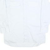 SWISS AIR Mens White Shirt L Long Sleeve Cotton Blend Workwear