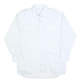 SWISS AIR Mens White Shirt L Long Sleeve Cotton Blend Workwear