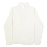 THE NORTH FACE Womens White Jacket L Polyester Zip Plain Warm Lightweight